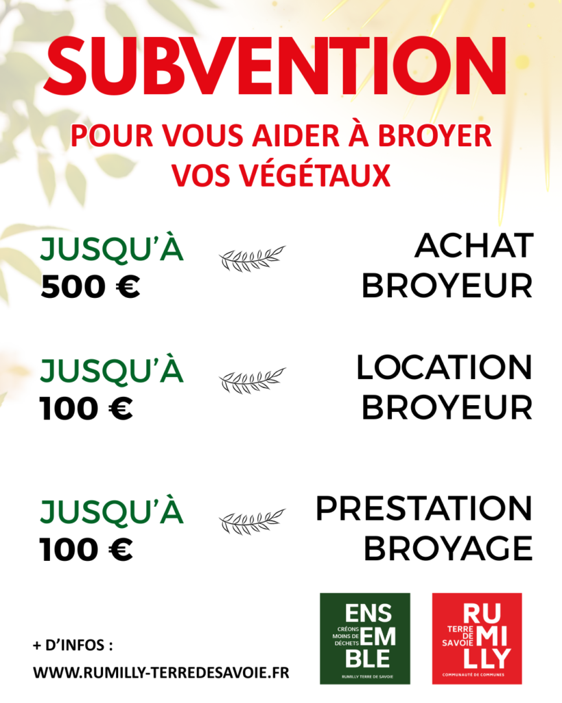 Subvention Broyeur et couches lavables