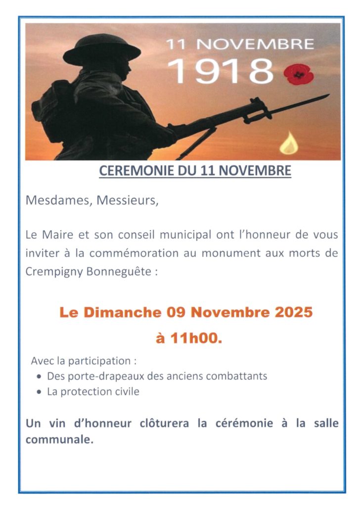 Cérémonie du 11 novembre