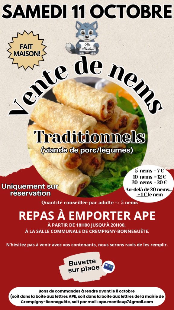 Vente de Nems, APE