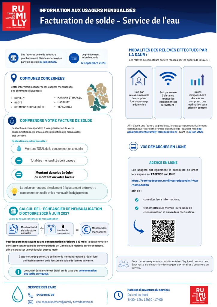 information facture d’eau